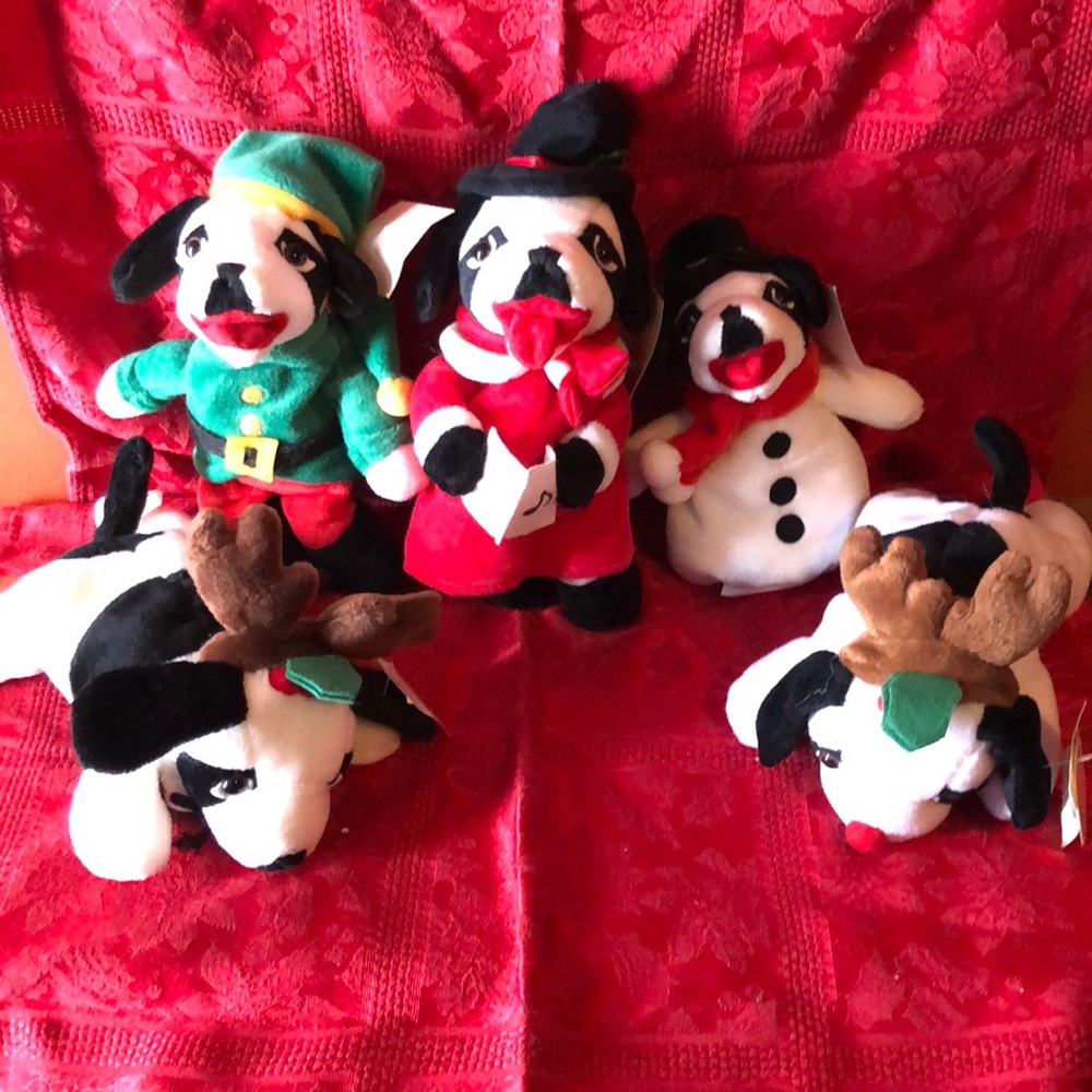 Big dogs small stuffed Christmas toys